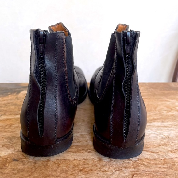 GUCCI Brogue Ankle Boots Brown Leather Intentional Rubbed Toes Sz 39 Italy Nice! - Picture 7 of 14